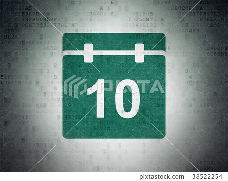 Time concept: Calendar on Digital Data Paper Time concept: Calendar on Digital Data Paper 38522254