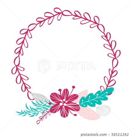 floral wreath bouquet flowers Botanical elements floral wreath bouquet flowers Botanical elements 38522262