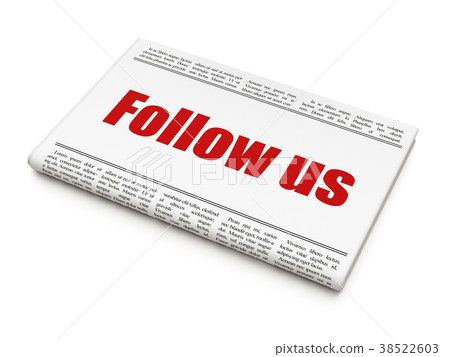 Social network concept: newspaper headline Follow Social network concept: newspaper headline Follow 38522603