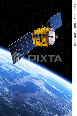 Communication Satellite Orbiting Planet Earth 38522864
