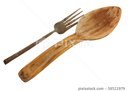 vintage fork and spoon 38522979