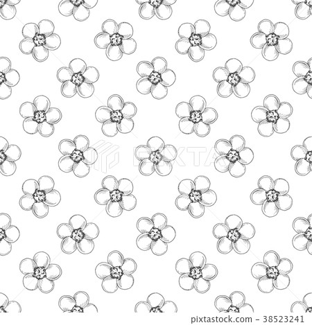 Hand drawn seamless floral pattern. 38523241