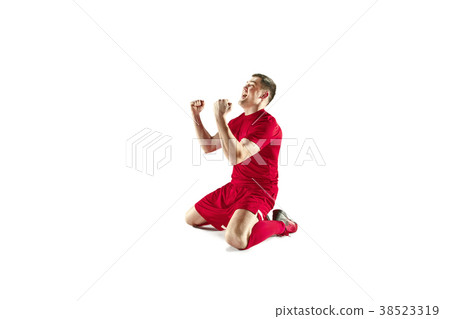 Happiness football player after goal Happiness football player after goal 38523319