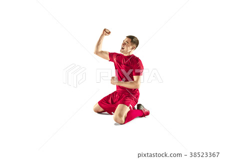 Happiness football player after goal Happiness football player after goal 38523367