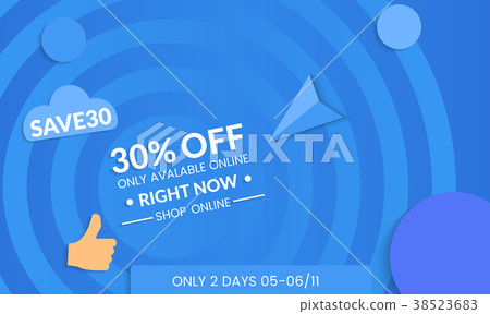 Modern template for social media banner. 38523683