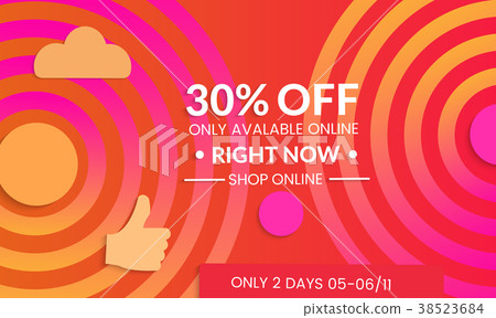 Modern template for social media banner. 38523684