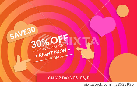 Modern template for social media banner. 38523950