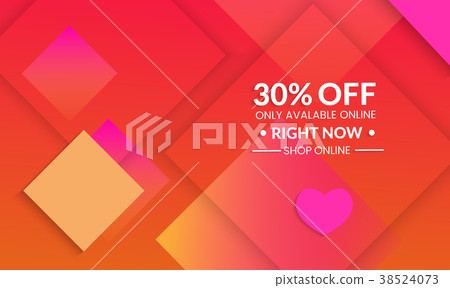 Modern template for social media banner. 38524073