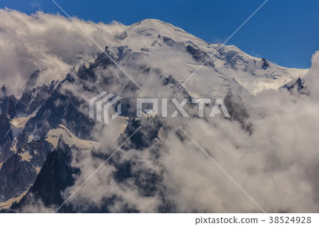 Mont Blanc massif in the French Alps 38524928