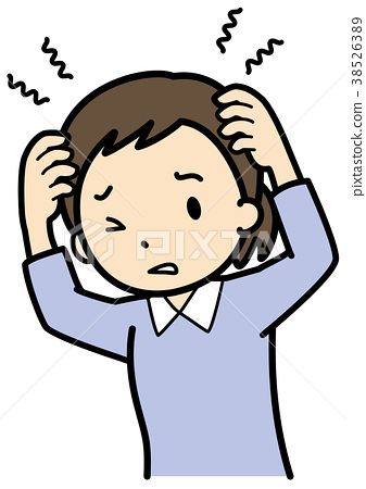 Itching of the scalp - Stock Illustration [38526389] - PIXTA
