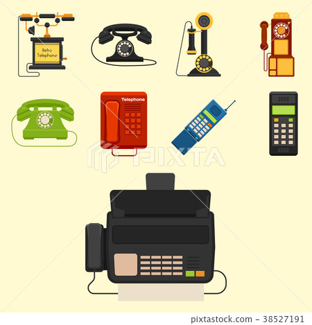 Vector vintage phones retro lod telephone call - Stock Illustration ...