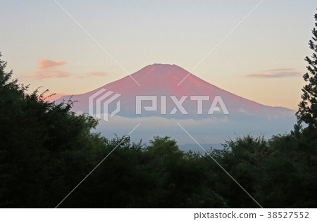 Red Fuji from the silhouette Red Fuji from the silhouette 38527552