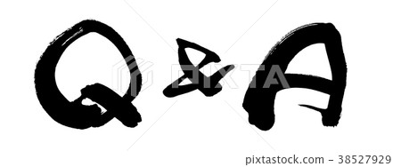 Brush letter Q & A question and answer illustration Brush letter Q & A question and answer illustration 38527929