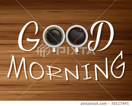 Good morning. Two cup of coffee on wooden table ba 38527945