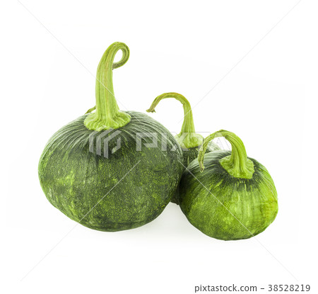 Green pumpkin isolated on the white background Green pumpkin isolated on the white background 38528219