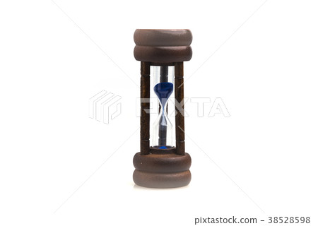 Hourglass made of wood isolated on white 38528598