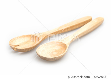 Kitchen accessories tools made of wood isolated 38528610