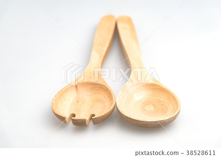 Kitchen accessories tools made of wood isolated Kitchen accessories tools made of wood isolated 38528611