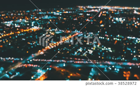 Aerial defocused view of a massive highway in Los Aerial defocused view of a massive highway in Los 38528972