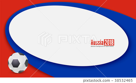 Horizontal banner with playing ball and Russia 38532465
