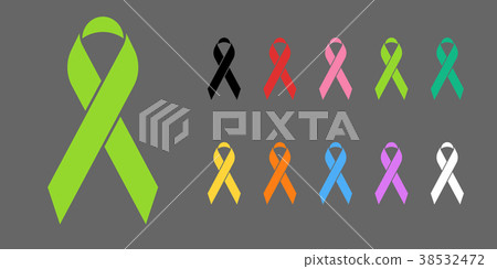 Colorful Awareness Ribbons 38532472