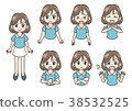 Posing variation of young woman 38532525