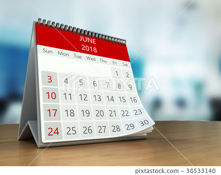 3d calendar on table 38533140