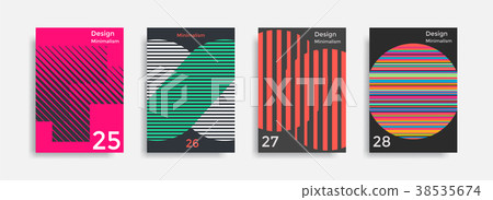 Covers templates collection with graphic geometric 38535674