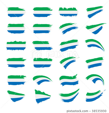 Sierra Leone flag, vector illustration 38535930