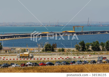 The Kerch Strait Bridge construction. Russia The Kerch Strait Bridge construction. Russia 38536135