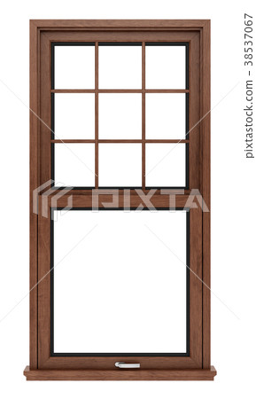 brown wooden window isolated on white background brown wooden window isolated on white background 38537067