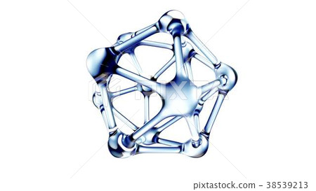 DNA molecule in water. White background. DNA molecule in water. White background. 38539213