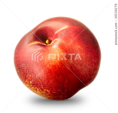 Nectarine peach isolated on white, clipping path Nectarine peach isolated on white, clipping path 38539279