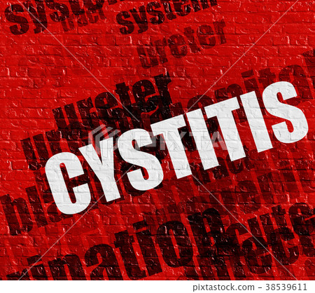 Modern health concept: Cystitis on the Red Brick Modern health concept: Cystitis on the Red Brick 38539611