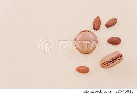 French macaroon cake macaroons with almonds. 38540013