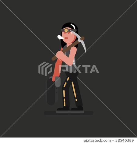 Miner girl hard working Miner girl hard working 38540399