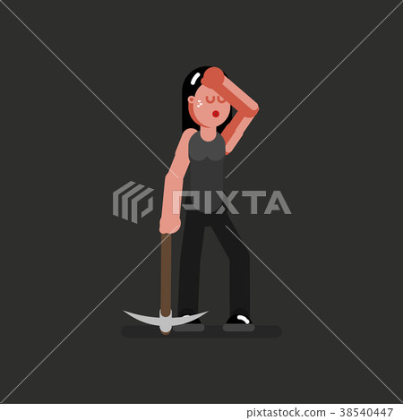 Miner girl hard working Miner girl hard working 38540447