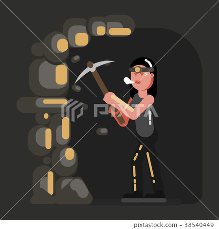 Miner girl in work Miner girl in work 38540449