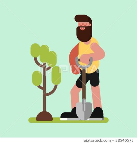 Voluntire planting the tree 38540575