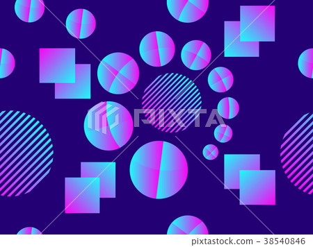 Memphis seamless pattern. Holographic geometric 38540846