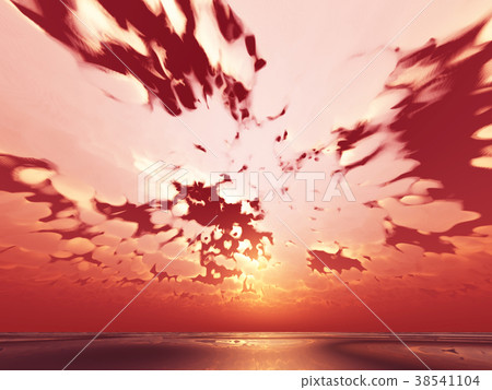 Wind and clouds with the sea 38541104