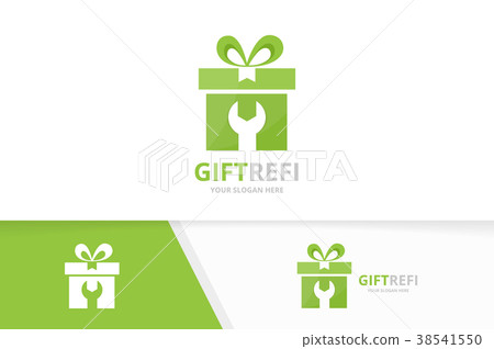Vector gift logo combination. Present and repair 38541550
