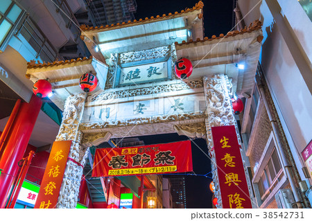 兵庫縣神戶 南京長安門 照片素材 圖片 圖庫