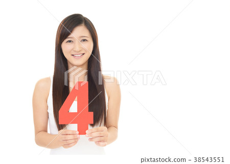 Women with numbers Women with numbers 38543551