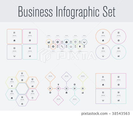 Set with infographics Set with infographics 38543563