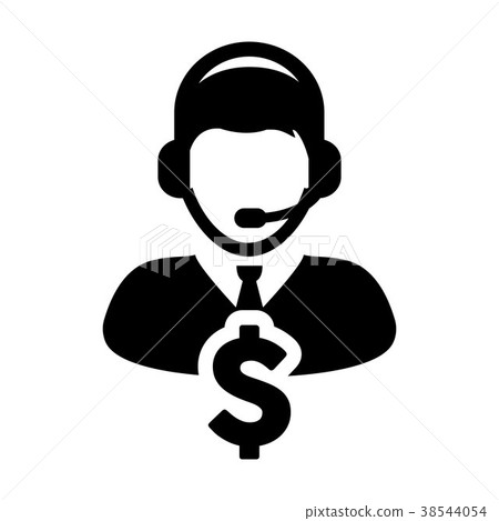 Service Icon Vector Financial Support Dollar Sign 38544054