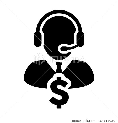 Service Icon Vector Financial Support Dollar Sign Service Icon Vector Financial Support Dollar Sign 38544080