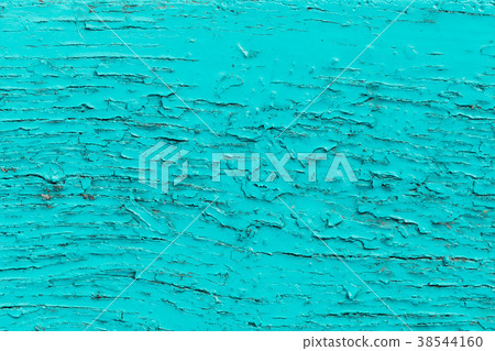 Old turquoise painted wood, weathered surface 38544160