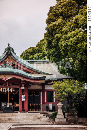 Main hall of Shinagawa Jinja Shrine in Tokyo Main hall of Shinagawa Jinja Shrine in Tokyo 38545104