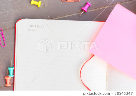 Open agenda with copy space 38545347